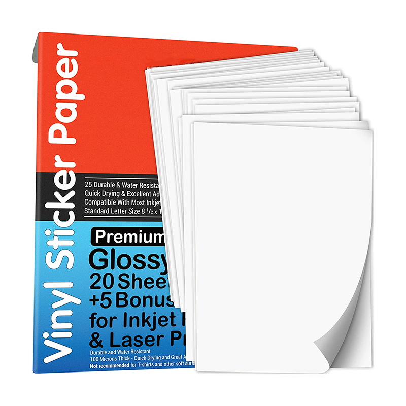 Clear Printable Vinyl Sticker Paper For Inkjet Printer-80 Transparency