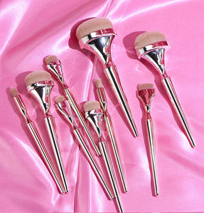 Ensemble de pinceaux de maquillage HQ Mixed Proc Discount Rose Golden Color, 9 pinceaux super doux pour le blush, les ombres à paupières, pinceaux de maquillage pour débutants - Product Image 2