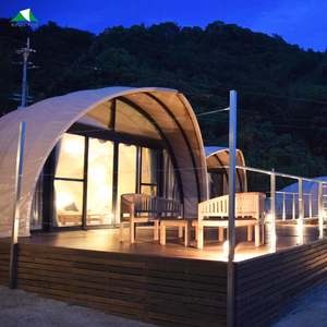 Tente d'hôtel en forme <span class=keywords><strong>de</strong></span> cocons pour le glamping extérieur <span class=keywords><strong>de</strong></span> luxe avec porte en verre et <span class=keywords><strong>salle</strong></span> <span class=keywords><strong>de</strong></span> <span class=keywords><strong>bain</strong></span> - Product Image 3