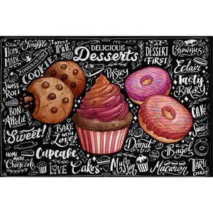 <span class=keywords><strong>วอลเปเปอร์</strong></span>ลายดอกไม้ที่ทันสมัยสำหรับห้องนั่งเล่นกันน้ำกันไฟฟ้าสถิตย์มีตัวสร้างฉากร้านกาแฟบิสกิตคัพเค้กโดนัท - Product Image 5