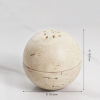 HZX marbre arabe décoration bouddha Ramadan Mubkhar brûleur mini travertin porte-encens boule de pierre brûleur d'encens en gros