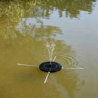 Pompe de fontaine solaire DIY 7V 1.4W, hauteur de pulvérisation 60cm, décoration aquatique flottante pour jardin, patio, bain d'oiseaux