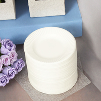 Assiettes en papier jetables, diamètre 9 cm, rondes, paquet de 100, T-4S