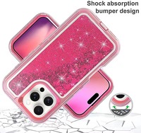 Coque à paillettes liquides pour iPhone 18 17 16 15 14 13 12 11 Pro Max, étui de luxe antichoc robuste avec liquide flottant