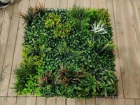 Panel Tanaman Dinding Buatan, Taman Vertikal, Dinding Hijau 1x1m, Anti-UV, Plastik, Rumput Hijau, Dekorasi Dalam & Luar Ruangan, Harga Promo