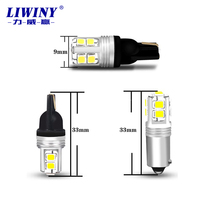 Liwiny Car Led Light T10 2835 10smd 5W5 Luz de matrícula ancha Led T10 Auto Bombillas T10 12V Luces blancas