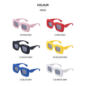 Lunettes de soleil carrées ZT-98022 UV400 PC unisexes, tendance, pour l'extérieur, les fêtes et les spectacles sur scène - Product Image 2