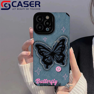 Sáng Tạo Cao Bồi Bướm Điện Thoại Trường Hợp Bìa Cho Iphone 16 Pro Max 14-Phổ Biến Thiết Kế Sao Monogram Đen Điện Thoại Di Động Trường Hợp - Product Image 6