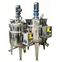Cuve de mélange chauffante à double enveloppe de 100 litres en acier inoxydable avec agitateur pour shampoing et détergent, homogénéisateur