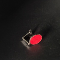 Accessoires de papeterie de luxe en fer, fermoir rond rouge floqué pliable de qualité supérieure pour couverture de carnet commémoratif, vente en gros