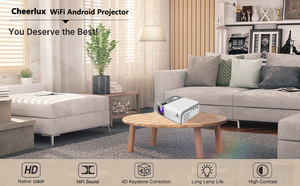 Cheerlux <span class=keywords><strong>Wifi</strong></span> Android Movie chiếu Full HD 1080P hỗ trợ IOS Android điện thoại thông minh máy tính - Product Image 6