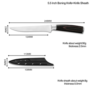 XYj 5.5 Inch Sharp 7Cr17Mov Stainless Steel <strong>Boning</strong> <strong>Knife</strong> Kitchen Wooden <strong>Handle</strong> Fish Fillet <strong>Boning</strong> <strong>Knife</strong> - Product Image 3
