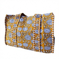 Sac fourre-tout en coton imprimé à la main, fournisseur direct d'usine, sac fourre-tout en coton pur imprimé à la main, sac de courses écologique