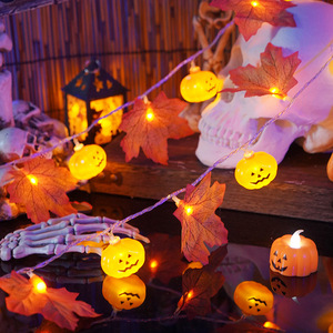 Halloween bí ngô <span class=keywords><strong>Maple</strong></span> lá chuỗi ánh sáng mùa thu trang trí đèn trong nhà ngoài trời Pin hoạt động ánh sáng cho kỳ nghỉ nhà trang trí nội thất - Product Image 3