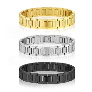Bracelet magnétique ajustable en acier inoxydable plaqué or 18 carats pour <span class=keywords><strong>homme</strong></span> et couple - Grande vente - Product Image 6