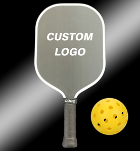 Raquette de pickleball allongée de qualité compétition, surface rugueuse à friction optimisée, aérodynamique, puissance maximale, niveau professionnel - Product Image 1