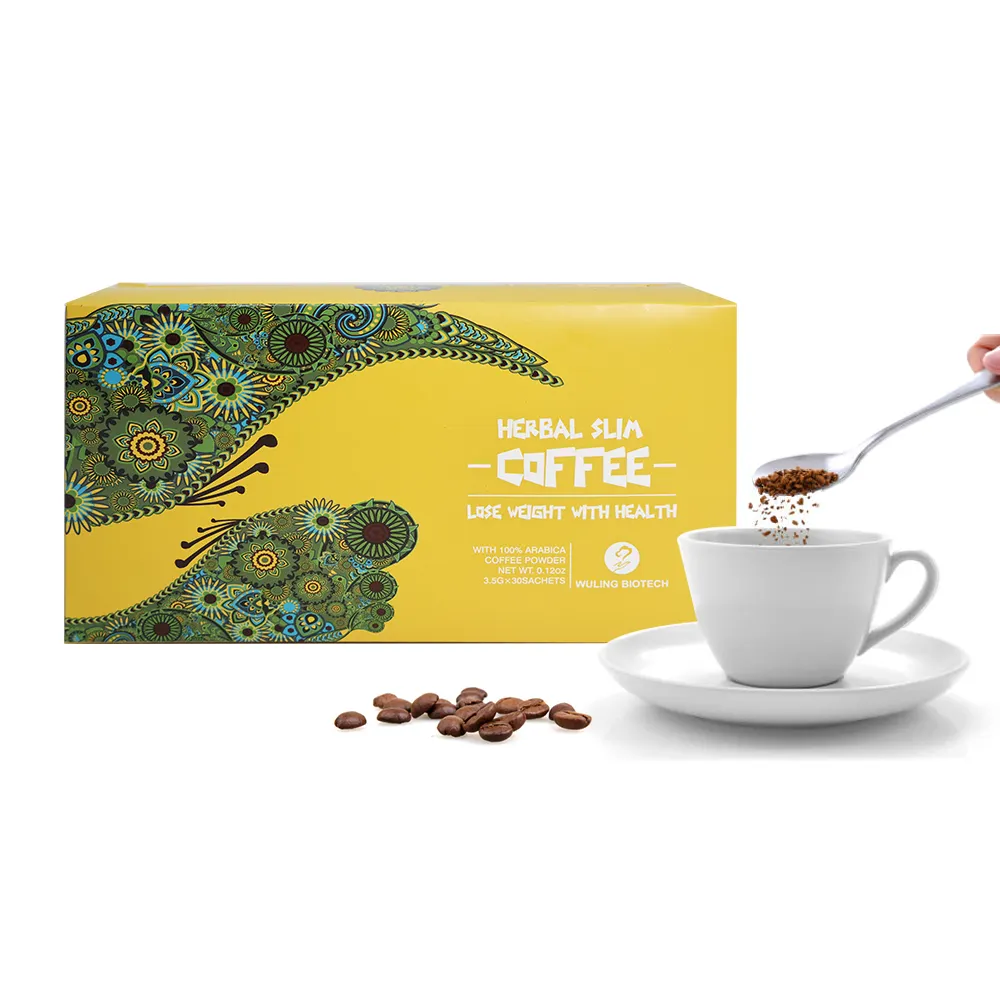 Диета Зеленый Кофе натуральный здоровый растворимый кофе травяной экстракт ganoderma кофе продукт для похудения