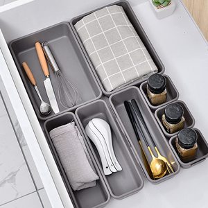 Vente chaude 8 pièces bureau verrouillage <span class=keywords><strong>tiroir</strong></span> organisateur plateau diviseur bacs <span class=keywords><strong>de</strong></span> rangement <span class=keywords><strong>en</strong></span> <span class=keywords><strong>plastique</strong></span> étroit <span class=keywords><strong>tiroir</strong></span> organisateur séparateur - Product Image 6