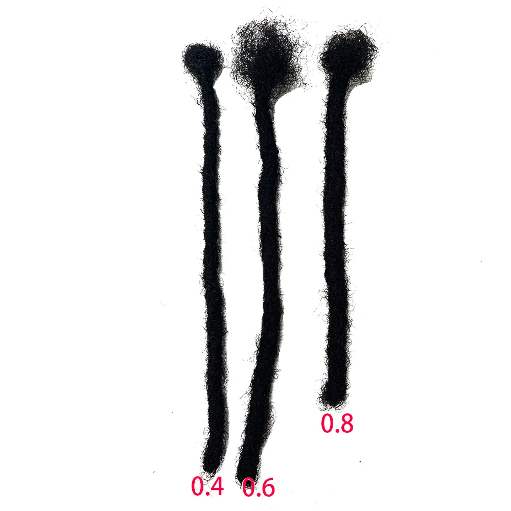 Estensioni dei Locs dei capelli umani di Whosale estensioni dei Dreadlocks estensioni dei capelli umani di medie dimensioni fatte a mano complete al 100%