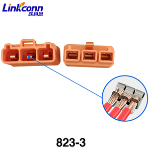 823 2Pin 3Pin Female Male US Standard Orange Plug In Electrical Terminal Block Connector For <b>LED</b> <b>Lighting</b> - Product Image 1