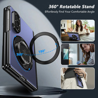 Funda Magnética Plegable 360 para Samsung Galaxy Z Fold 8 Wide 7 °   Funda Protectora Completa Antigolpes y Antihuellas con Anillo Metálico