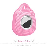 Housse de protection étanche en TPU et PC rigide effet fibre de carbone anti-perte pour AirTag avec porte-clés