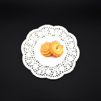 Napperons en papier personnalisés Shengda, élégants, de qualité alimentaire, style zen asiatique, écologiques, avec logo, 10 cm de diamètre pour