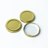 Capuchon en fer blanc sans BPA de 70 mm pour bocaux en verre avec fermeture à vis métallique