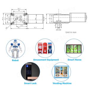 มอเตอร์เกียร์หนอนแบบล็อคตัวเองเพลาเดี่ยว ขนาด 8 มม. 12V DC 110 รอบต่อนาที พร้อมหน้าแปลนโลหะ แรงบิดสูง ความเร็วสูง - Product Image 3