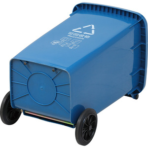 Large 100L Outdoor Waste <b>Bin</b> With <b>Lid</b> Thickened PE Material Wheeled For Property Management And Commercial Use - Product Image 4