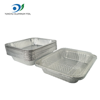 Récipient alimentaire jetable 322*264*60mm à emporter en aluminium Rectangle 3000ml