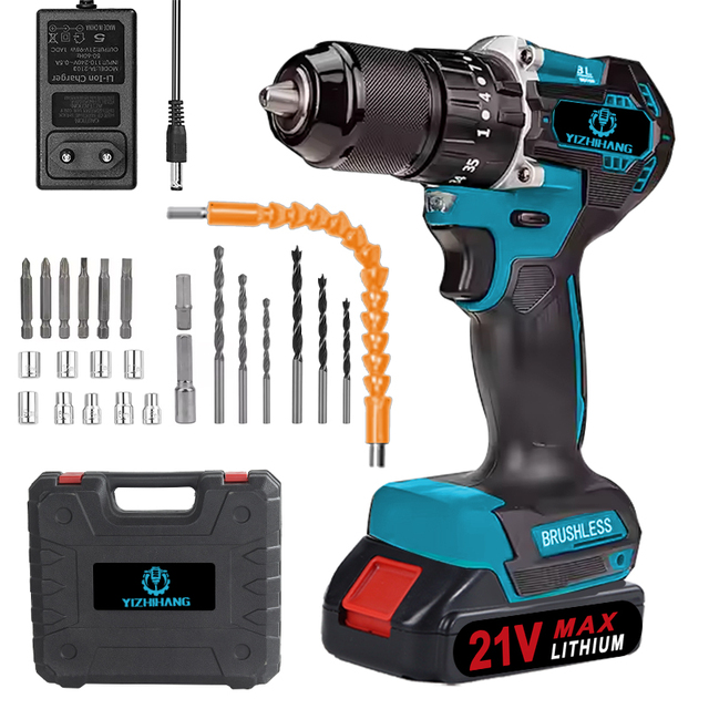 FPD08 13mm Impact Power Drill Set Rechargeable Lithium Battery Electric Hammer Handle for DIY Industrial Customizable OEM