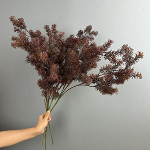 Stelo di felce asparagino artificiale soffice e vellutato da 72 cm con 3 rami, per decorazioni floreali per archi nuziali, fattorie e vasi domestici - Product Image 2