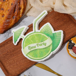 Lime Party Printed Paper Napkins 330mm 2 Layers Disposable Party Supplies For Celebration - Product Image 4