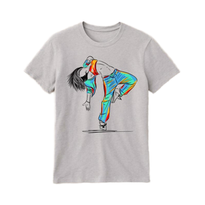 Camiseta informal transpirable de secado rápido de algodón 100% para mujer de verano con logotipo personalizado impreso - Product Image 1