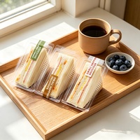 Scatola per Sandwich con Logo Personalizzato, Coperchio e Base in Plastica, Confezione di Lusso a Due Pezzi Trasparente