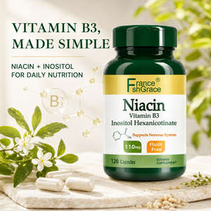 Capsules de vitamine B3 Niacine de haute qualité Shecome, favorisent la santé cardiaque et la santé du cholestérol chez les adultes, complément alimentaire de Niacine - Product Image 3