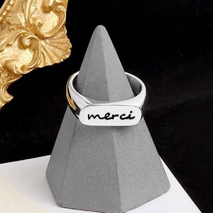 S925 Sterling Silver Letter <b>Ring</b> <b>Open</b> Design For Women Everyday Wear - Product Image 2