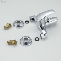 Ensemble de mitigeur de douche de bain de salle de bain en chrome poli motif de pulvérisation de pluie à poignée unique pour hôtels