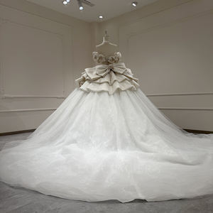 Vestido de Novia Xx56 con Cola de Capilla, Moderno, con Bordado Floral 3D, Sin Mangas, Espalda Descubierta, Elegante - Product Image 6