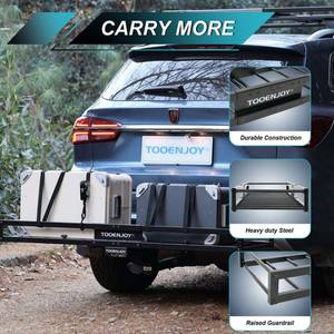 "Panier de toit tout-terrain-Porte-bagages en acier renforcé noir pour équipement de camping et bagages-Convient à tous les SUV et multisegments" - Product Image 6