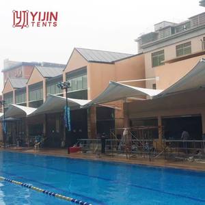 Structure de tente en membrane pour piscine avec couverture en tissu PTFE PVDF, abri pare-soleil - Product Image 4