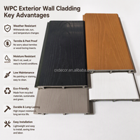 Offre Spéciale : Panneau Mural Extérieur WPC ASA Amélioré, Revêtement Mural Composite Étanche, Façade Ventilée Effet Bois