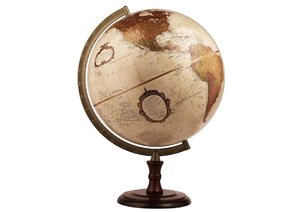 Nuevo Globo Terráqueo Metálico Personalizado para Decoración de Oficina o Escuela, Globo Terráqueo de Escritorio con Base de Madera a Precio Económico - Product Image 4