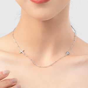 ديدان عين الشيطان همسة ايبوكسي كروس تشوكر همسة يدوية مكعب زركونيا فضي رقبة عين شريرة - Product Image 5