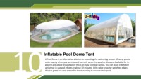 Housse de Tente Bulle Gonflable Transparente en PVC Imperméable pour Piscine, Kit Dôme de Piscine Gonflable