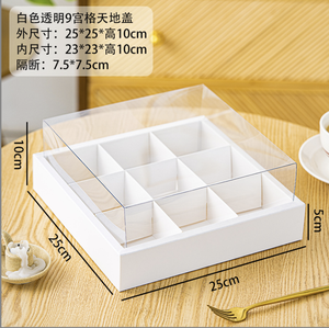 Cupcake Cake <span class=keywords><strong>Box</strong></span> Donut Macaron Postre Embalaje personalizado con ventana Caja de papel Kraft Ecológico 4 /6/9Cup Food Carton - Product Image 2