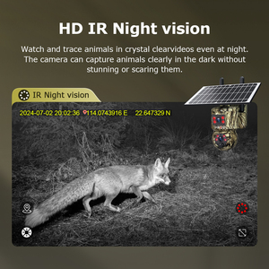 6MP ống kính kép GPS vị trí 4G năng lượng mặt trời Máy ảnh GSM ngoài trời IP66 PTZ toàn cảnh thiên thần rộng săn bắn Đường Mòn máy ảnh phát hiện chuyển động CCTV - Product Image 5
