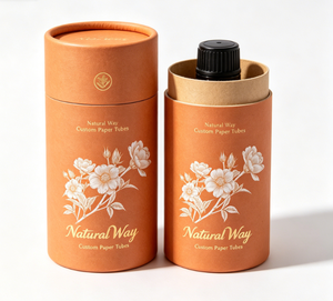 Cosmetic Paper Tube Green Gold Foil Recyclable Packaging for Face Cream Skincare Packaging Tube - Product Image 1