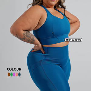 Vêtements de yoga pour femmes grandes tailles XL, vêtements de sport, ensembles de fitness, vêtements de gym, ensembles de yoga grandes tailles - Product Image 2
